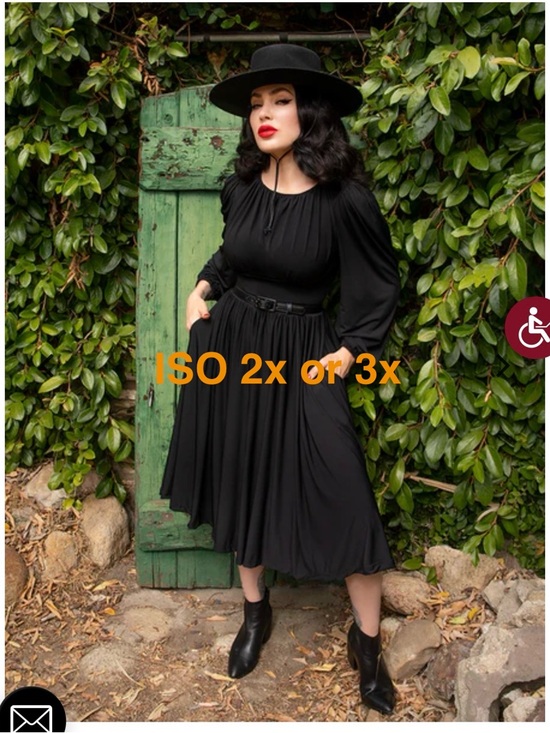 La Femme En Noir Salem Dress 3X Black